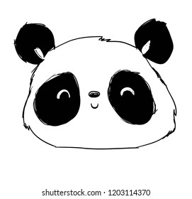 Hand drawn cute panda