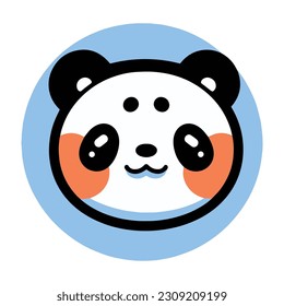Hand Drawn cute panda in doodle style isolated on background