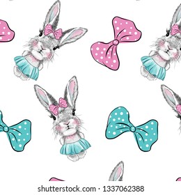 Hand drawn cute pattern for t shirt printing