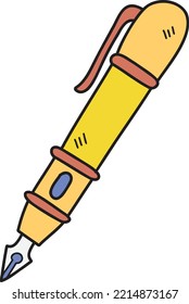 Hand Drawn cute pen illustration isolated on background