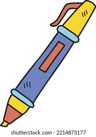 Hand Drawn cute pen illustration isolated on background
