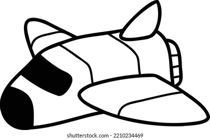 Hand Drawn cute plane illustration isolated on background
