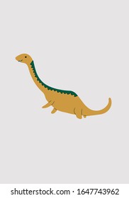 hand drawn cute plesiosaurus. creative nursery designs for kids room, fabric, wrapping, wallpaper, textile, apparel. vector illustration