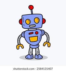 Hand drawn cute robot character