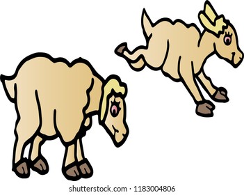 Hand drawn cute sheep vector