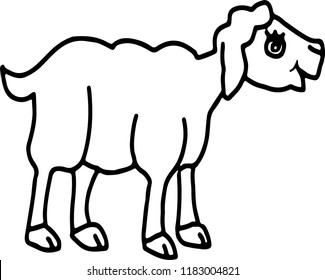 Hand drawn cute sheep vector