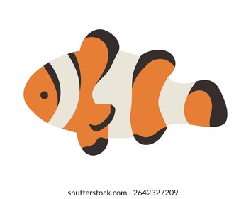 Handgezeichnete niedliche einfache Clownfisch Illustration