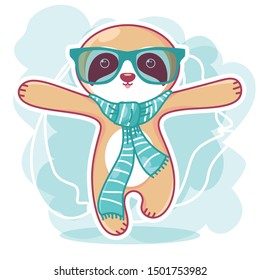 hand drawn cute sloth, greeting card, invitation vector illustration