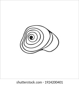 Hand drawn cute summer cap, single elemental. Graphic drawing, sketch, contour drawing on white. Vector illustration