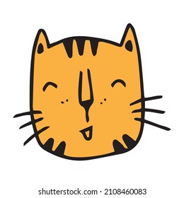 vector de ilustración de tigre lindo dibujado a mano EPS10