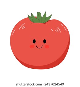 ilustración de tomate lindo dibujado a mano