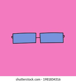 Clíparte vectorial lindo y de moda para gafas de sol para verano contra sol brillante y ultravioleta