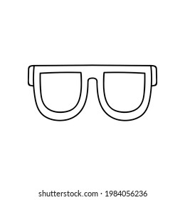 Clíparte vectorial lindo y de moda para gafas de sol para verano contra sol brillante y ultravioleta