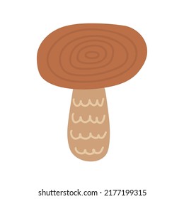 Hand drawn cute vector illustration of fungus