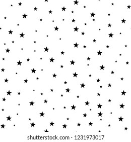 Hand drawn cute vector seamless star pattern, vintage, retro, wedding, greeting card, web template, wallpaper, pattern for kids, baby apparel, fabric, textile, wallpaper, bedding, swaddles, pyjama 