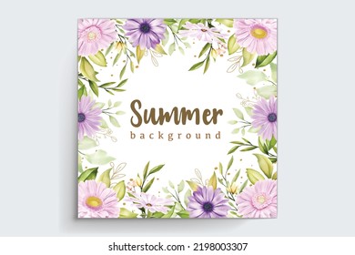 hand drawn daisy border and frame