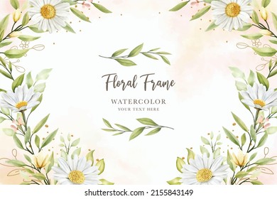 hand drawn daisy floral  background design