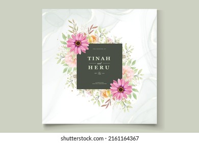 diseño de fondo de marco margarita dibujado a mano