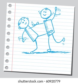 Hand drawn dancers