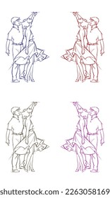 Hand Drawn Dancing Couple Vector Illustration
