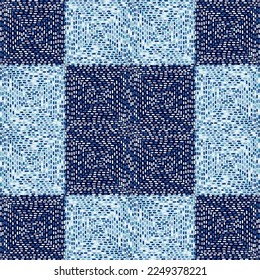 Líneas dibujadas a mano de guiones mosaico patrón sin soldadura. Papel interminable geométrico de línea rota. Motif. Estilo Doodle. Diseño para tela, impresión textil, superficie, envoltura, cubierta. Ilustración del vector