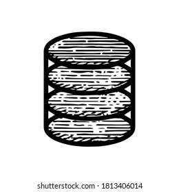 Hand Drawn data icon vector illustration isolated on white background