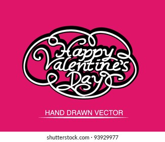 Hand Drawn Valentine’s Day Calligraphy