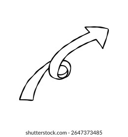Hand Drawn Decoration Material, Line Art, Arrow