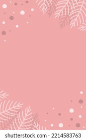 Handgezeichnete Dekorationen. Weihnachtszweige Hintergrund mit Kopienraum. Vektorgrafik