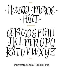 Hand drawn decorative ABC letters. Vector typography brush font. Hand lettering and custom typography for your designs: logo, poster, card, etc.


