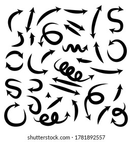 Hand drawn decorative arrow collection