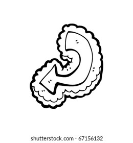 elemento de diseño de flecha decorativa dibujado a mano