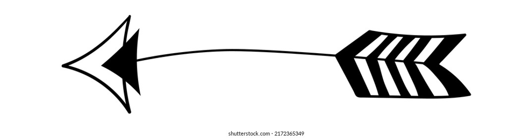 Hand Drawn Decorative Arrow. Vector illustration