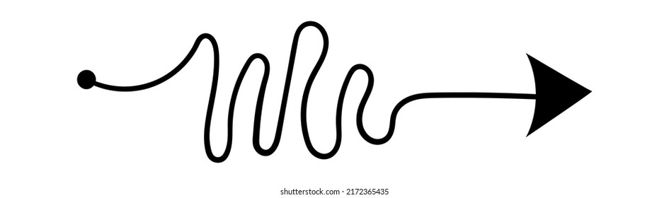 Hand Drawn Decorative Arrow. Vector illustration