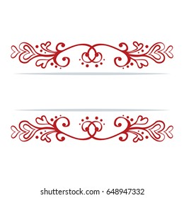 hand drawn decorative border with floral whorls