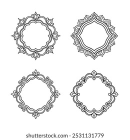 Hand drawn decorative border vector
