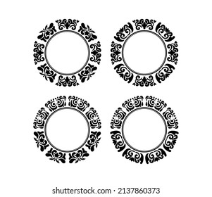 Hand drawn decorative curls and swirls. A collection of vintage vector design elements. Ink illustration.
