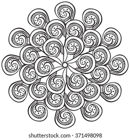 Hand Drawn Decorative Design Element - Coloring Sheet For Adults