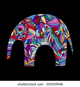 Hand drawn decorative elephant