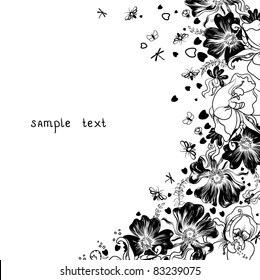 hand drawn decorative flowers