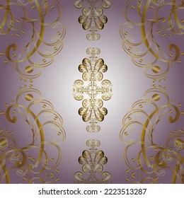 Hand drawn decorative frame, album cover, greeting card, vintage Art deco style. Vector abstract floral wreath from golden doodle fantasy leaves and flower on a beige, neutral and yellow colors.