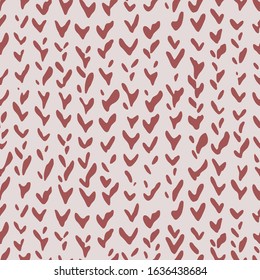 Hand drawn decorative knitting braids texture, Stylized sweater fabric. Simple geometric shapes background made of ticks, checkmarks and wry lines. Chevron herringbone seamless pattern.