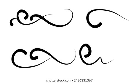 Hand Drawn Decorative Ornamental Elements Vector