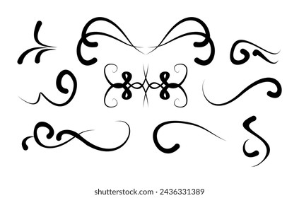 Hand Drawn Decorative Ornamental Elements Vector