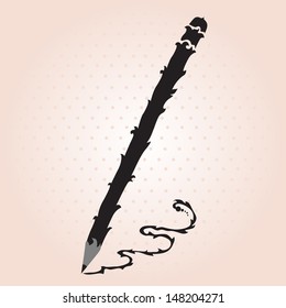 hand drawn decorative pencil, design element