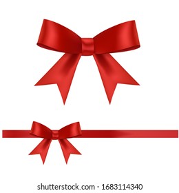 Free Vector  Red ribbon bow