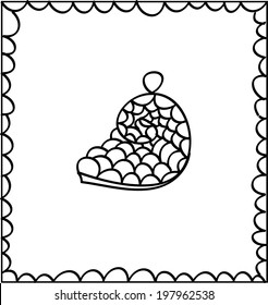 hand drawn decorative seashell, design element art