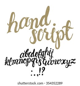 Hand drawn decorative textured vector ABC letters. 
Handwritten script alphabet. Hand lettering and custom typography for your designs: logo, for posters, invitations, cards, etc. 
