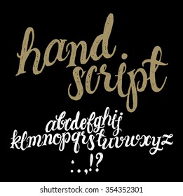 Hand drawn decorative textured vector ABC letters. Nice typography for your design. Vector typography brush lettering. Hand lettering for your designs: logo, poster, card, etc. ABC vector typeset.