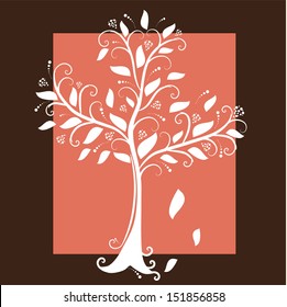 hand drawn decorative tree for your design